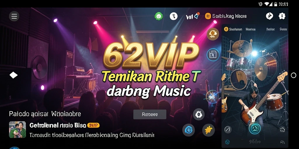 Tampilan gameplay <strong>62VIP</strong> menampilkan pengguna yang aktif memainkan lagu favorit.