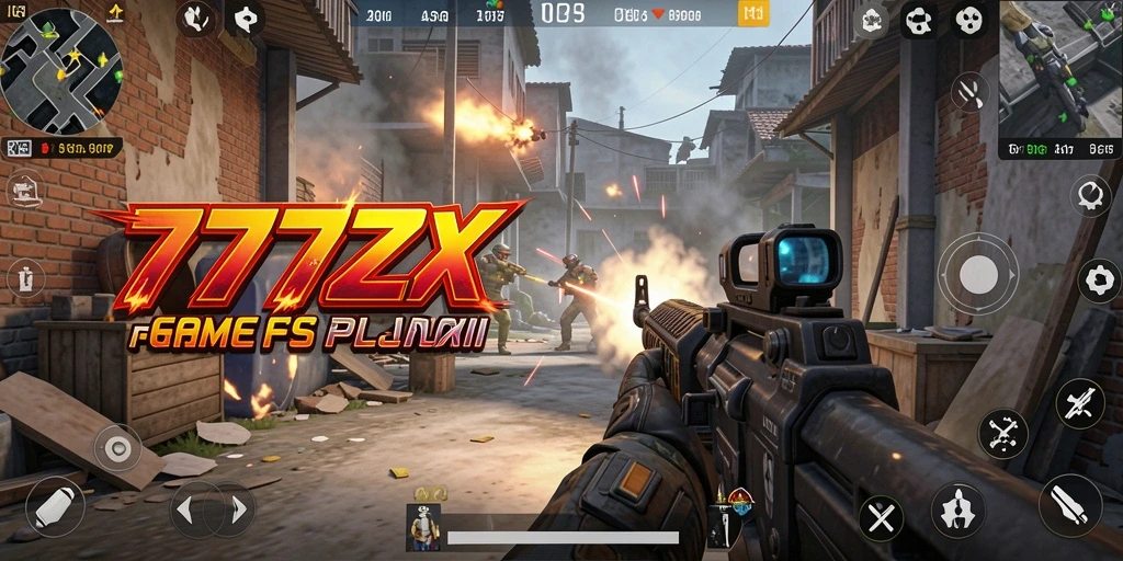 Gameplay intens dari 777ZX dengan aksi seru.