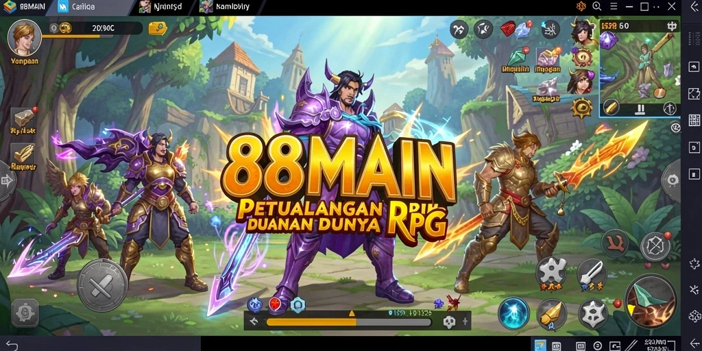 Tampilan RPG epik dalam 88MAIN yang menawan.