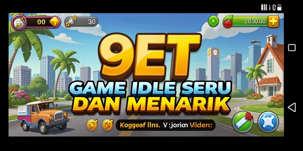 Screenshot gameplay 9ET dengan karakter yang sedang bertempur secara otomatis.