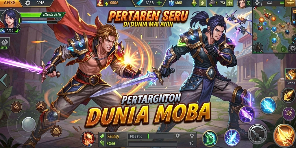 Gameplay seru API36 di arena pertarungan MOBA.
