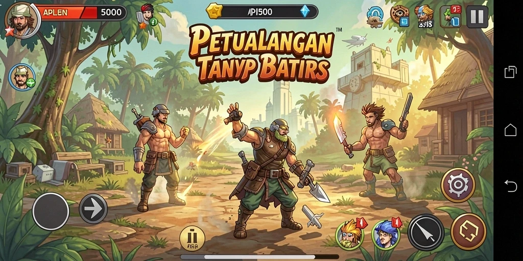 Screenshot menampilkan momen penting dalam gameplay Adventure