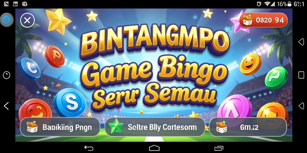 Screenshot BINTANGMPO menampilkan gameplay seru Bingo.