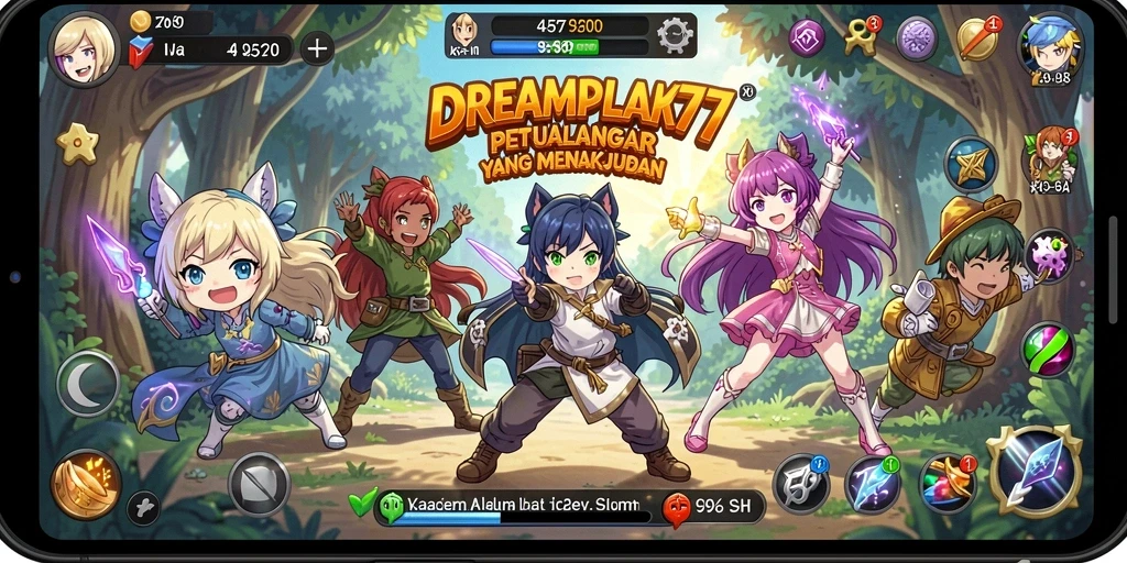 Screenshot menampilkan petualangan seru dalam dunia Anime.