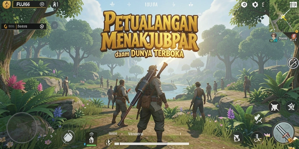 Screenshot dari gameplay <strong>FUJI66</strong> yang menampilkan keindahan dunia terbuka.