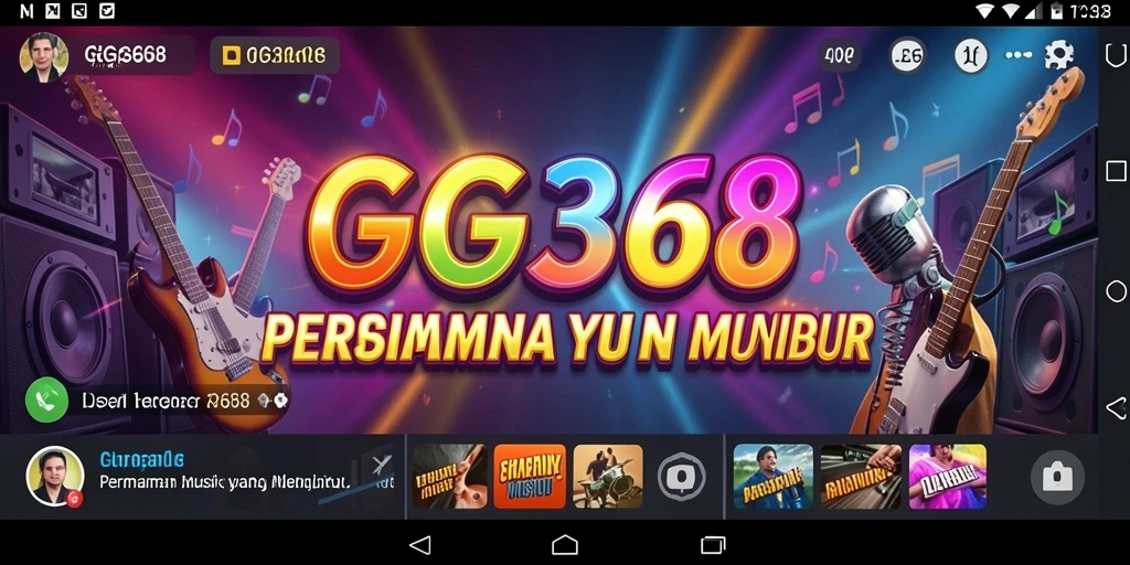 Screenshot gameplay GG368 menunjukkan aksi bermain musik yang seru.