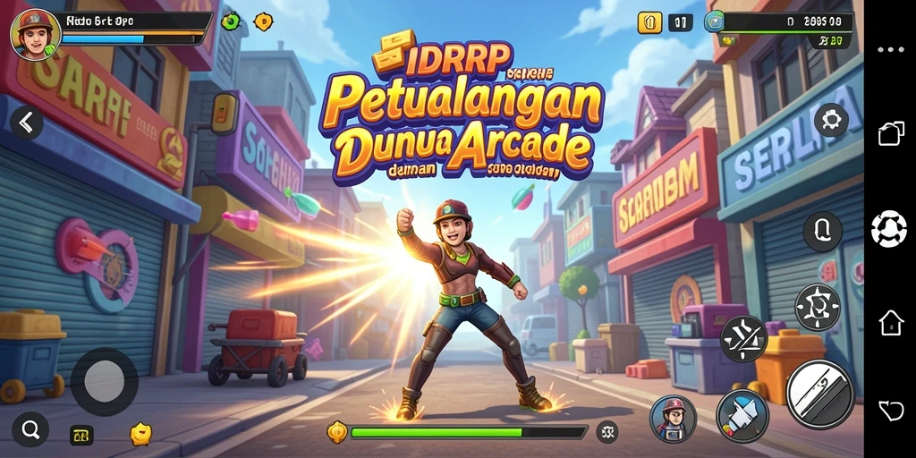 Tampilan seru gameplay Arcade IDRRP dengan berbagai tantangan.