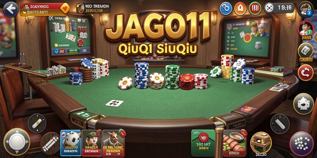 Tampilan gameplay seru dalam QiuQiu di JAGO11.