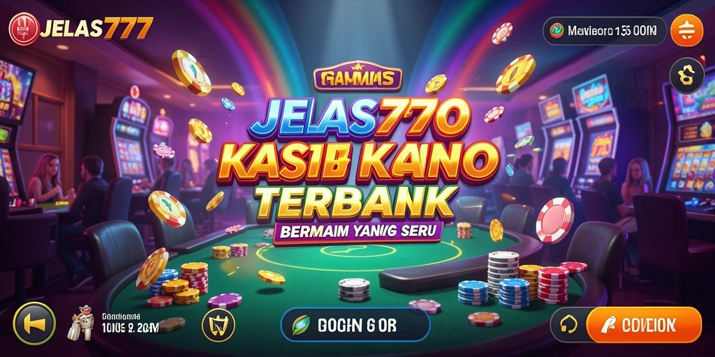 Tampilan gameplay seru dari JELAS777 dengan berbagai pilihan permainan Kasino.