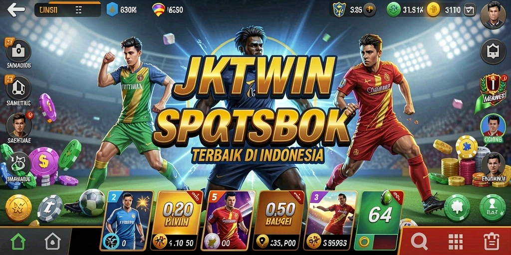Tampilan antarmuka JKTWIN dengan fitur taruhan olahraga yang menarik.