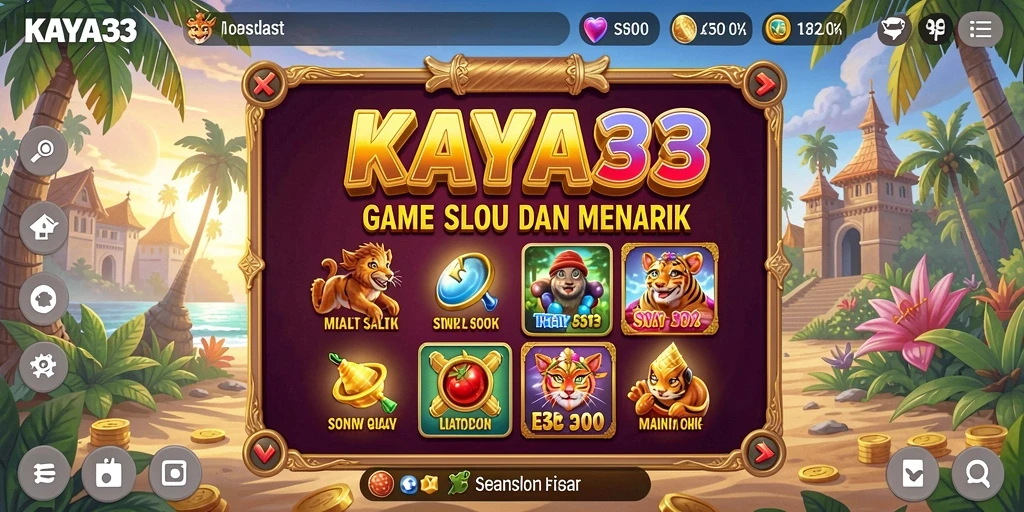 Tampilan menarik gameplay KAYA33 dengan animasi slot.