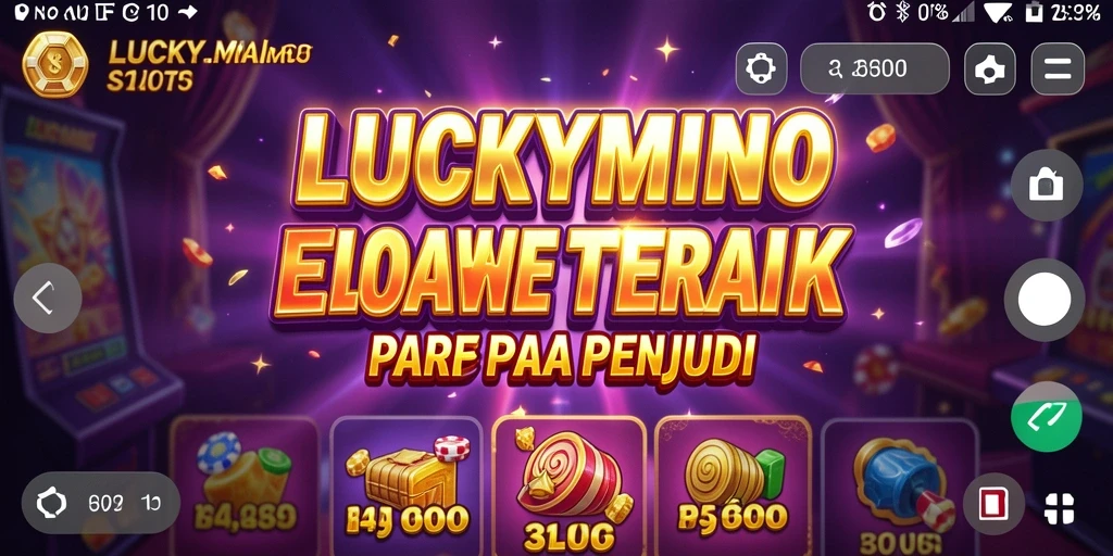 Tangkapan layar gameplay LUCKYMINO yang memukau dengan desain Slot yang kreatif.