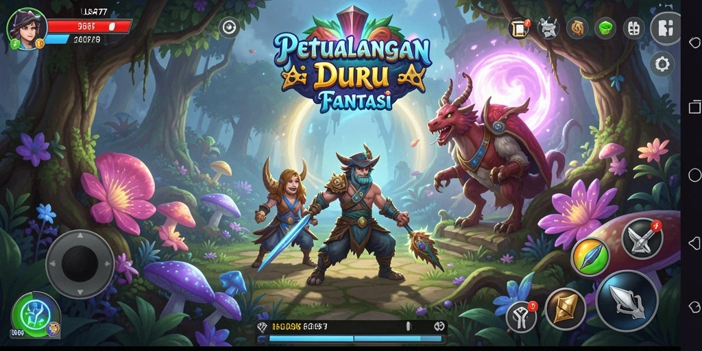 Tampilan gameplay LUSA777 dengan petualangan yang epik dan menantang.