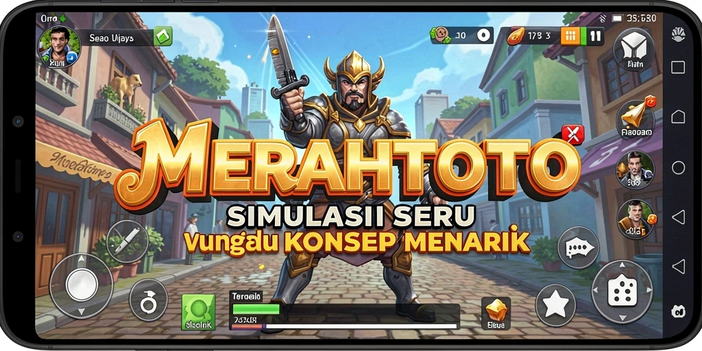 Tampilan gameplay yang menarik dari MERAHTOTO dengan elemen simulasi yang mendalam.
