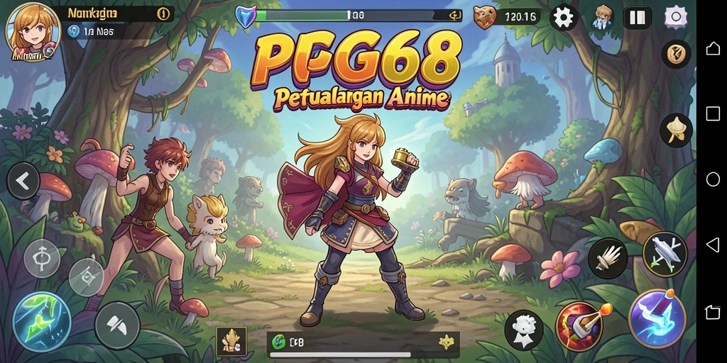 Tampilan menarik dari gameplay PGG68 yang penuh aksi Anime.