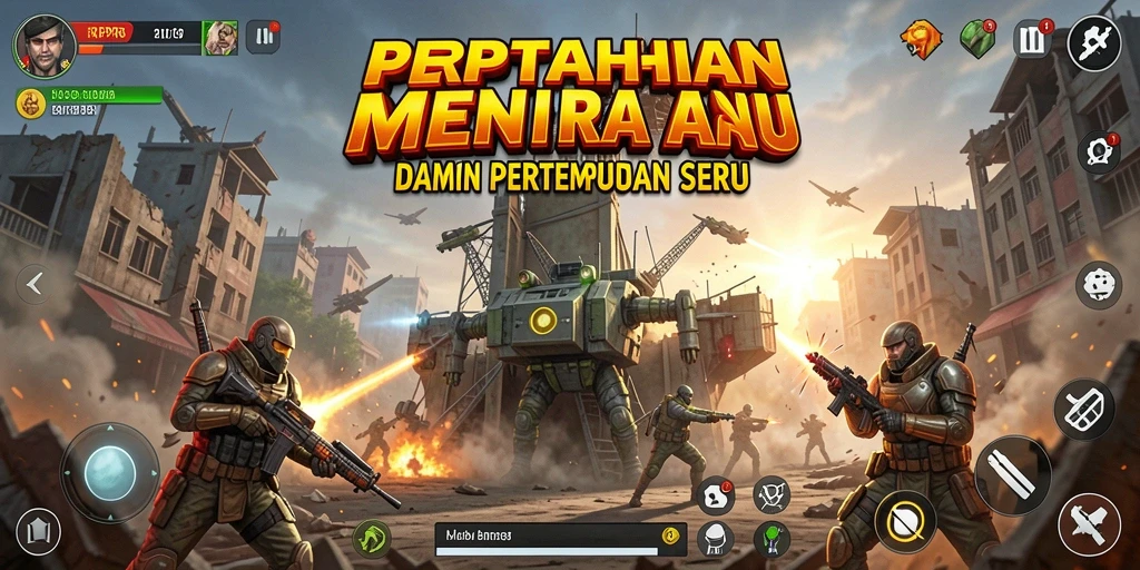 Tangkapan layar RPRR menampilkan aksi pertahanan menara yang intens.
