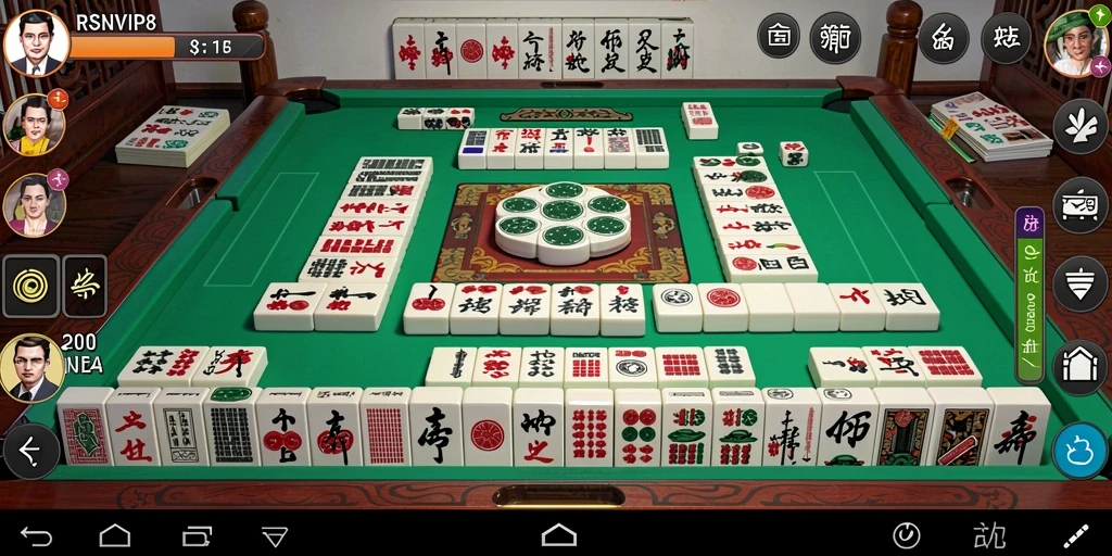 Screenshot gameplay RSNVIP8 menampilkan pengalaman bermain Mahjong yang seru.