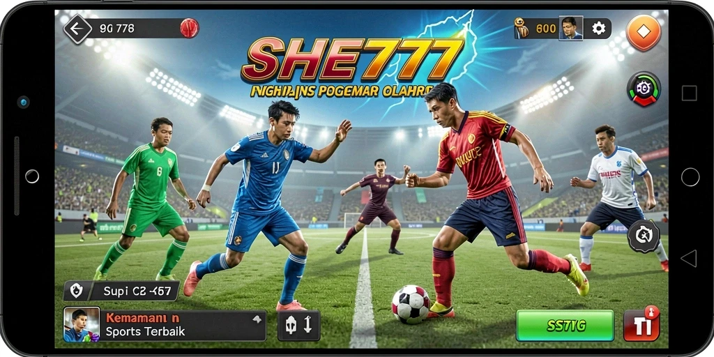 Gameplay intens SHE777 yang menampilkan pertandingan seru.