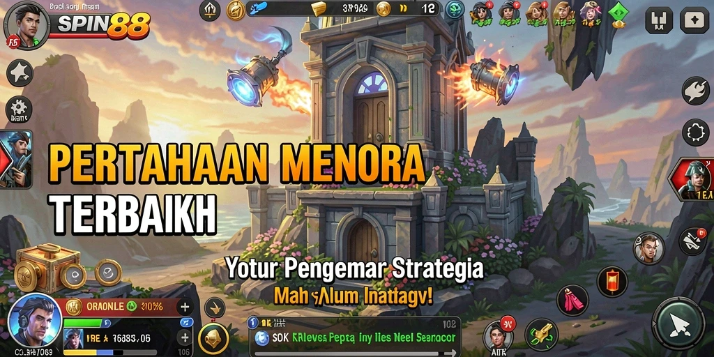 Tangkapan layar SPIN88 menampilkan aksi seru gameplay Tower Defense.