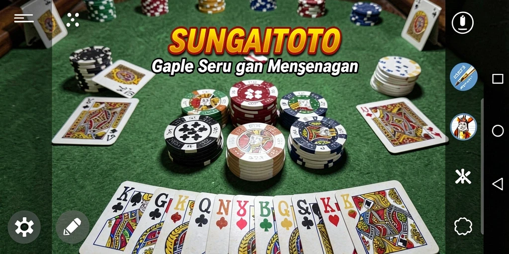 Tampilan seru gameplay Gaple yang interaktif dan menantang.