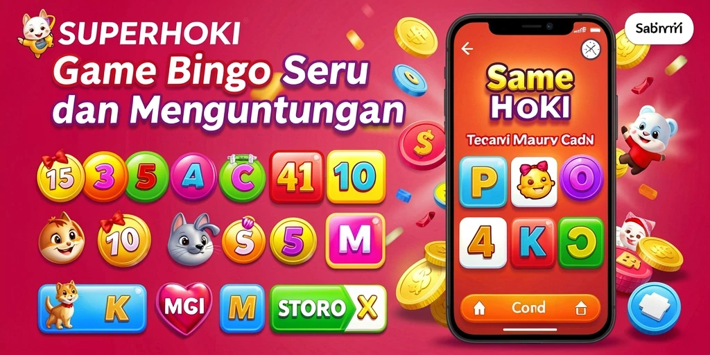 Tampilan menarik dari gameplay Bingo di SUPERHOKI