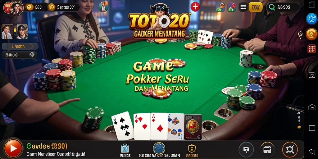 Tangkapan layar menunjukkan gameplay seru dan interaktif dalam TOTO20.