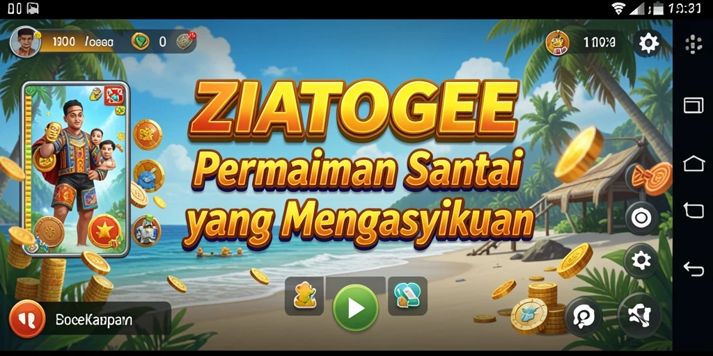 Gameplay ZIATOGEL yang seru dan penuh warna.